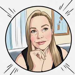 Illustrated portrait of Jess Maccio, Digital PR Director at Comms Inc